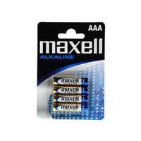 Maxell Maxell: Alkáli vékony ceruzaelem 1.5V AAA LR03 4db bliszteres csomagolásban