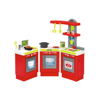 Simba Toys Piros háromrészes játékkonyha 21 db-os 38x25x58cm - Ecoiffier
