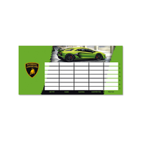 Ars Una Lamborghini zöld alapszínű kétoldalas órarend