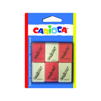 Carioca Szögletes radír szett két színnel 6db-os - Carioca