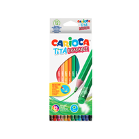 Carioca Carioca: Tita törésálló színes ceruza szett radírvéggel 12db-os