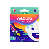 Nebulo Nebulo: Színes háromszög alakú zsírkréta szett 12db-os