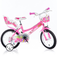 Dino Bikes Flappy rózsaszín-fehér gyerek bicikli 16-os méretben - Dino Bikes kerékpár