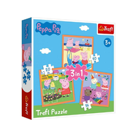 Trefl Peppa malac: A leleményes Peppa 3 az 1-ben puzzle - Trefl