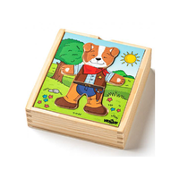 Woodyland Öltöztethető kutyus fa puzzle 18db-os - Woodyland