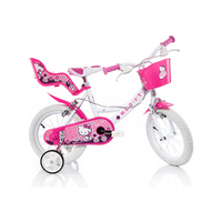 Dino Bikes Hello Kitty rózsaszín-fehér kerékpár 14-es méretben