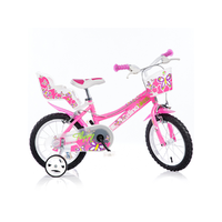 Dino Bikes Flappy rózsaszín-fehér kerékpár 14-es méretben