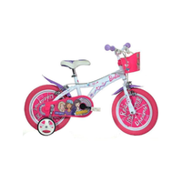 Dino Bikes Barbie rózsaszín-fehér kerékpár 14-es méretben
