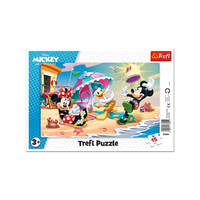 Trefl Mickey egér Szórakozás a tengerparton keretes puzzle 15db-os - Trefl