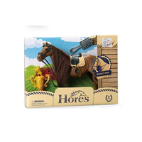 Magic Toys Lovas játék szett lóval, fésűvel és serleggel