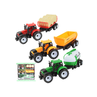 Magic Toys Farmer Truck: Három részes farmer traktor szett utánfutóval 28cm