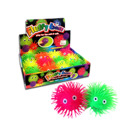 Magic Toys Bolyhos világító gumi labda 13cm