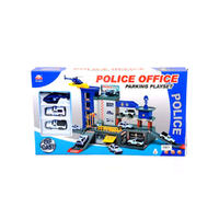 Magic Toys Rendőrkapitányság parkolóházzal és járművekkel