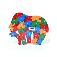 Magic Toys ABC fa oktató elefántos puzzle