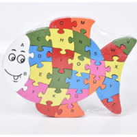 Magic Toys ABC fa oktató halas puzzle