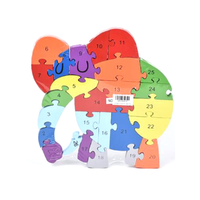 Magic Toys Számos fa oktató elefánt puzzle