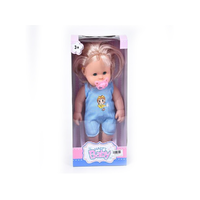 Magic Toys Szőke hajú baba hanggal és cumival 35cm