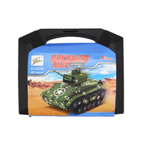 Magic Toys Sherman tank modell fém építőjáték 287db-os szett bőröndben