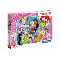 Clementoni Disney Hercegnők és kedvenceik Supercolor puzzle 60db-os - Clementoni
