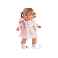 Llorens Llorens: Carla 42cm-es síró baba rózsaszín ruhában (42154)