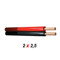 PD Connex PD Connex RX24 Hifi hangfalkábel Piros - Fekete (2x2,5 mm2) - Méretre vágható