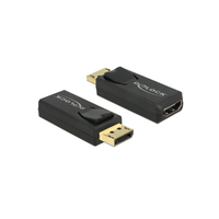 Delock Delock Adapter Displayport 1.2-dugós csatlakozó > HDMI-csatlakozóhüvely 4K aktív, aranyozott, fekete