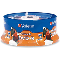 Verbatim dvd-r verbatim 4.7gb x16 printable (cake 25)