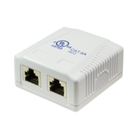 LogiLink Logilink Cat.6A Surface Mounted Box 2 x RJ45, white