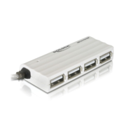 Delock Delock külső HUB USB 2.0 (4 porttal), 480 Mbps, fehér