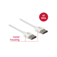Delock Delock HDMI-kábel Ethernettel - HDMI-A-csatlakozódugó > HDMI-A-csatlakozódugó, 3D, 4K,0,25 m, vékony