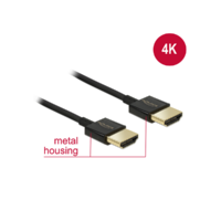 Delock Delock Nagysebességű HDMI-kábel Ethernettel - HDMI-A > HDMI-A, 3D,4K, 3 m, aktív,vékony, prémium