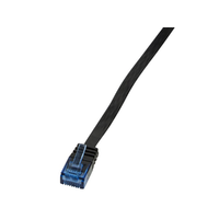 LogiLink LogiLink CAT6 U/UTP Összekötő kábel, SlimLine AWG32, fekete, 0,50m