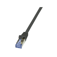 LogiLink LogiLink CAT6A S/FTP Patch Cable PrimeLine AWG26 PIMF LSZH black 0,25m