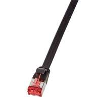 LogiLink Logilink Patch Cable Flat Cat.6A Shielded 1,00m black