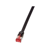 LogiLink Logilink Patch Cable Flat Cat.6A Shielded 2,00m black