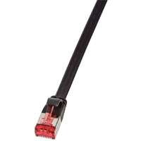LogiLink Logilink Patch Cable Flat Cat.6A Shielded 3,00m black