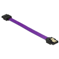 Delock Delock SATA cable 6 Gb/s 10 cm straight / straight metal purple Premium