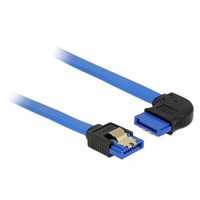 Delock Delock SATA-kábel, 6 Gb/s, hüvely, egyenes > SATA hüvely, jobbra nézo csatlakozódugóval, 30 cm, kék