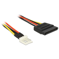 Delock Delock Power Cable SATA 15 pin male > 4 pin floppy male 24 cm