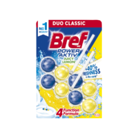 Bref Bref Classic Power Aktiv citromos WC-frissítő WC illatosító 2x50g