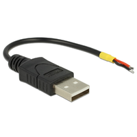 Delock Delock Kábel USB 2.0 A-típusú csatlakozódugóval > 2 db nyitott vezetékkel, 10 cm Raspberry Pi