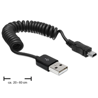Delock Delock USB 2.0-A anya > USB mini apa spirál kábel