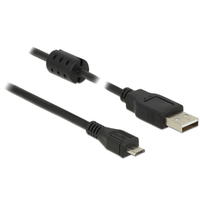 Delock Delock USB 2.0-s kábel A-típusú csatlakozódugóval > USB 2.0 Micro-B csatlakozódugóval, 0,5 m, fekete