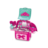 Magic Toys Pink hordozható 2az1-ben szépségasztal játékszett hátizsákban