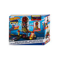 Mattel Hot Wheels: City Tripla kerekes gumiszerviz játékszett - Mattel