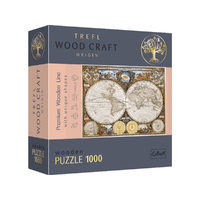 Trefl Wood Craft: Régi térkép 1000db-os prémium fa puzzle - Trefl