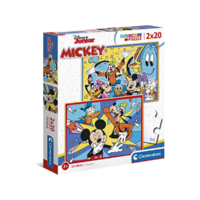 Clementoni Mickey egér és barátai Supercolor 2 az 1-ben puzzle 2x20db-os - Clementoni