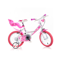 Dino Bikes Little Heart rózsaszín-fehér gyerek bicikli 16-os méretben - Dino Bikes kerékpár