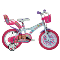 Dino Bikes Barbie rózsaszín-fehér gyerek bicikli 16-os méretben - Dino Bikes kerékpár