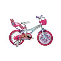 Dino Bikes Barbie rózsaszín-fehér gyerek bicikli 16-os méretben - Dino Bikes kerékpár